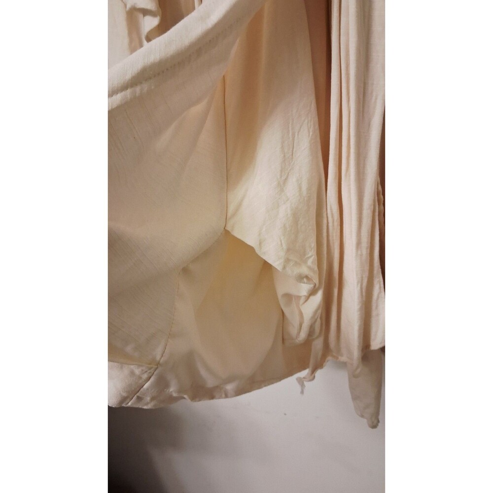 Mable Dolman Sleeve Dress V Neck Ivory Sz S Linen Viscose Flaw * - Picture 5 of 10